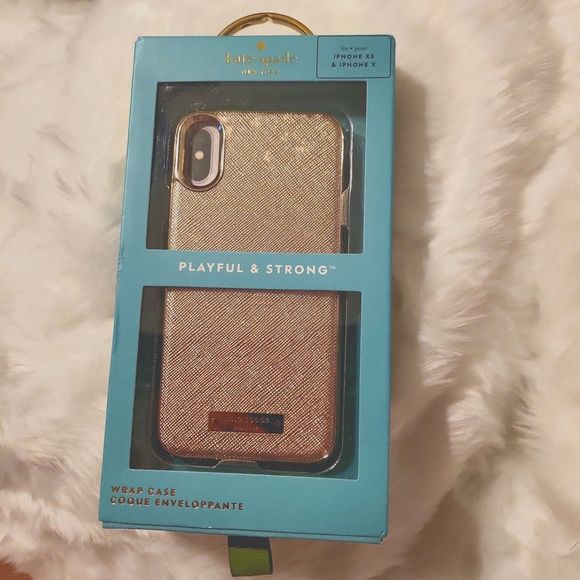 kate spade Accessories - NWT Kate spade  iPhone xs & iPhone x wrap case, color is silvery,pink,rose gold,
